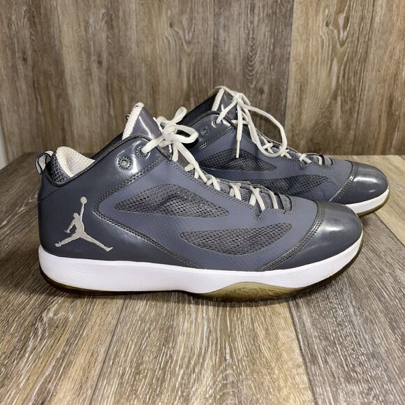 Nike Air Jordan Mens US Size 13 Q FLIGHT Rabbit Grey White Sneaker Shoes - Picture 1 of 12